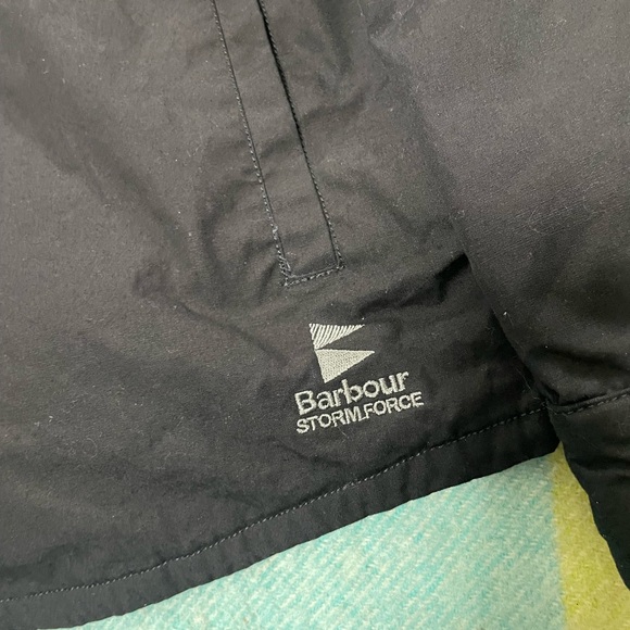 Barbour Baltic Storm Force Blue Camouflage Black Button Up Jacket - Picture 3 of 7